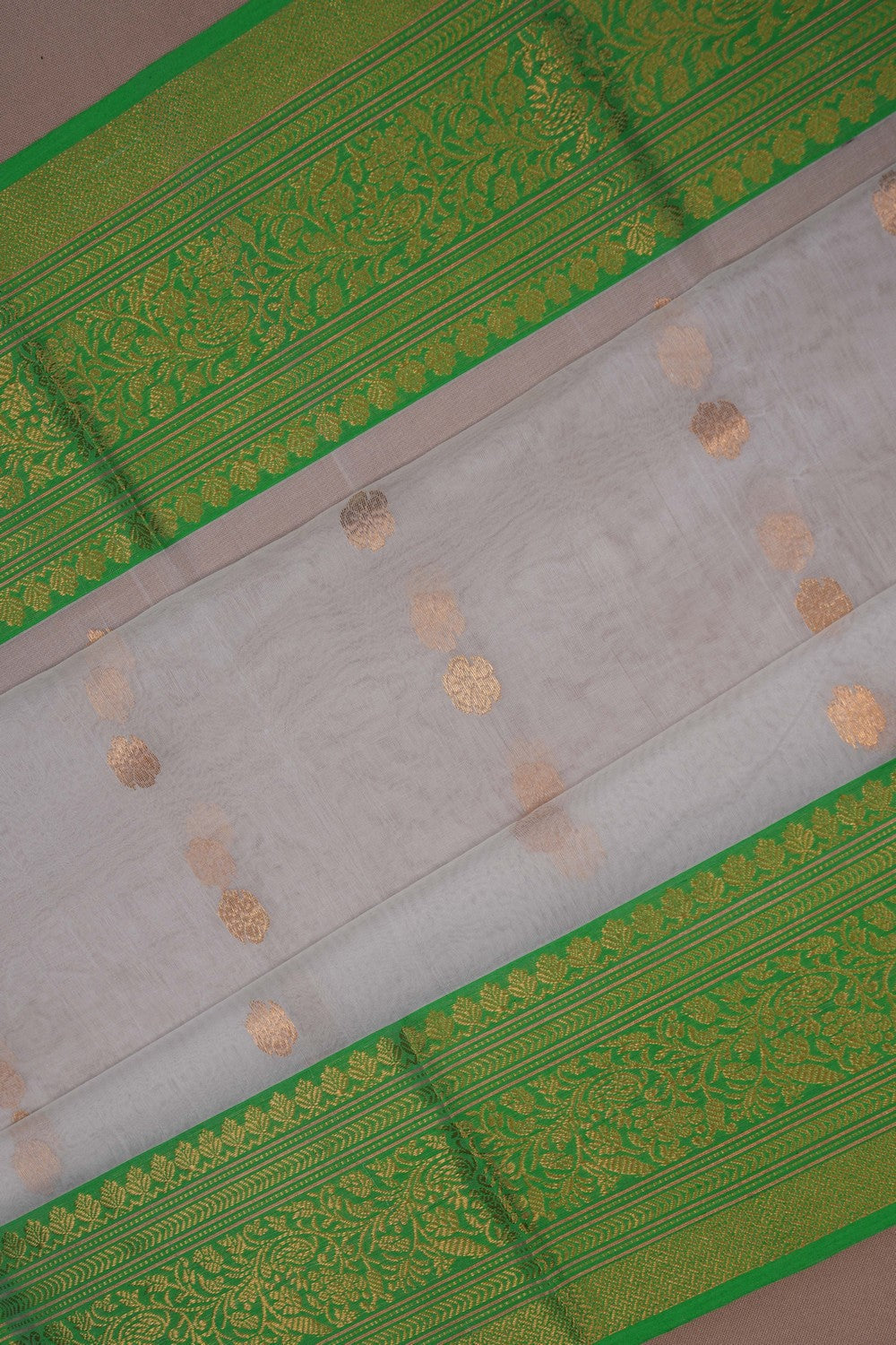 Image of Chanderi Kora White Saree