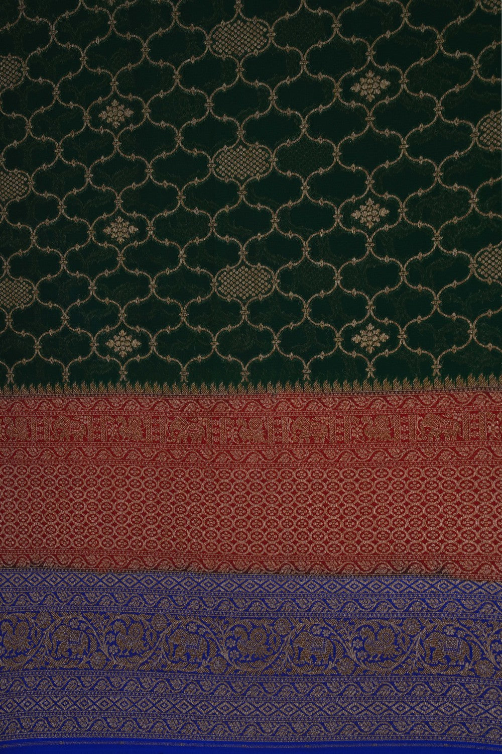 Image of Banarasi Georgette Green Saree