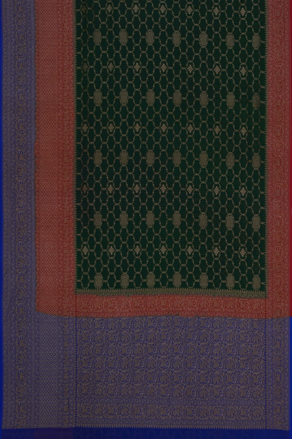 Image of Banarasi Georgette Green Saree