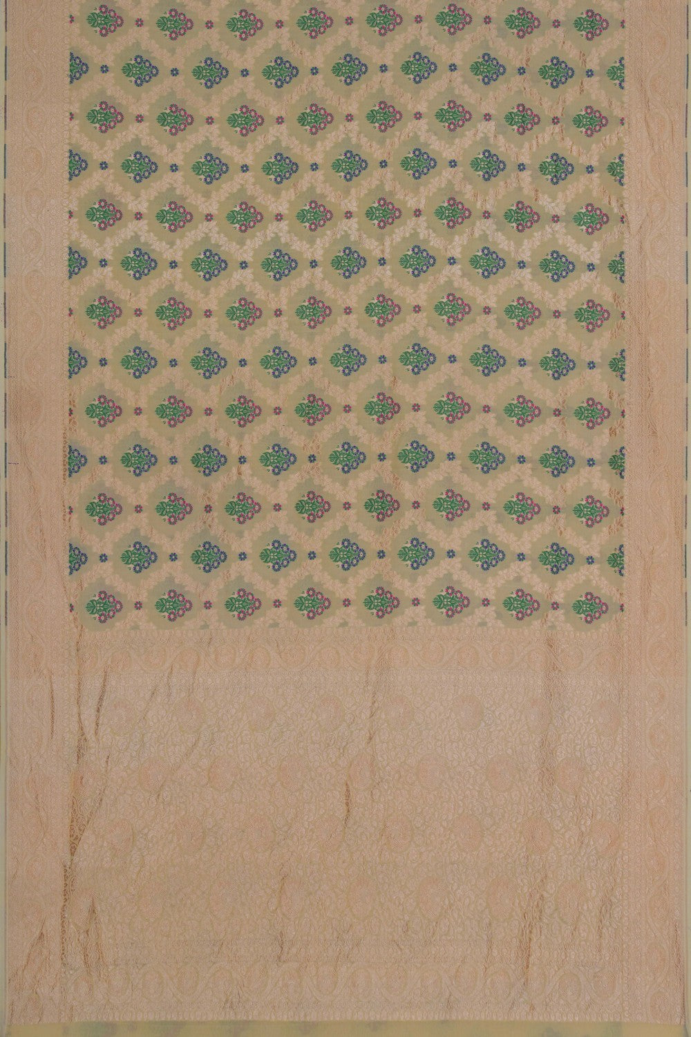 Image of Banarasi Georgette Cream Saree