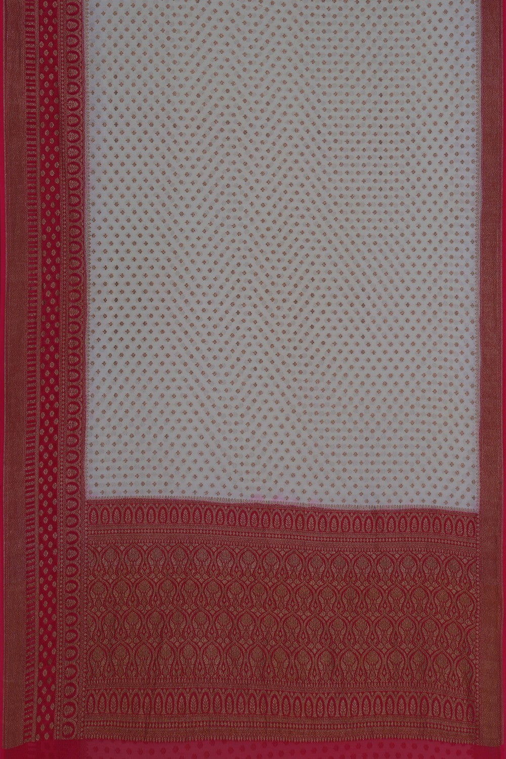 Image of Banarasi Georgette Off-White Saree