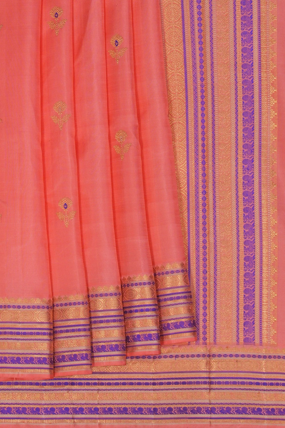 Image of Arani Silk Coral Pink Saree