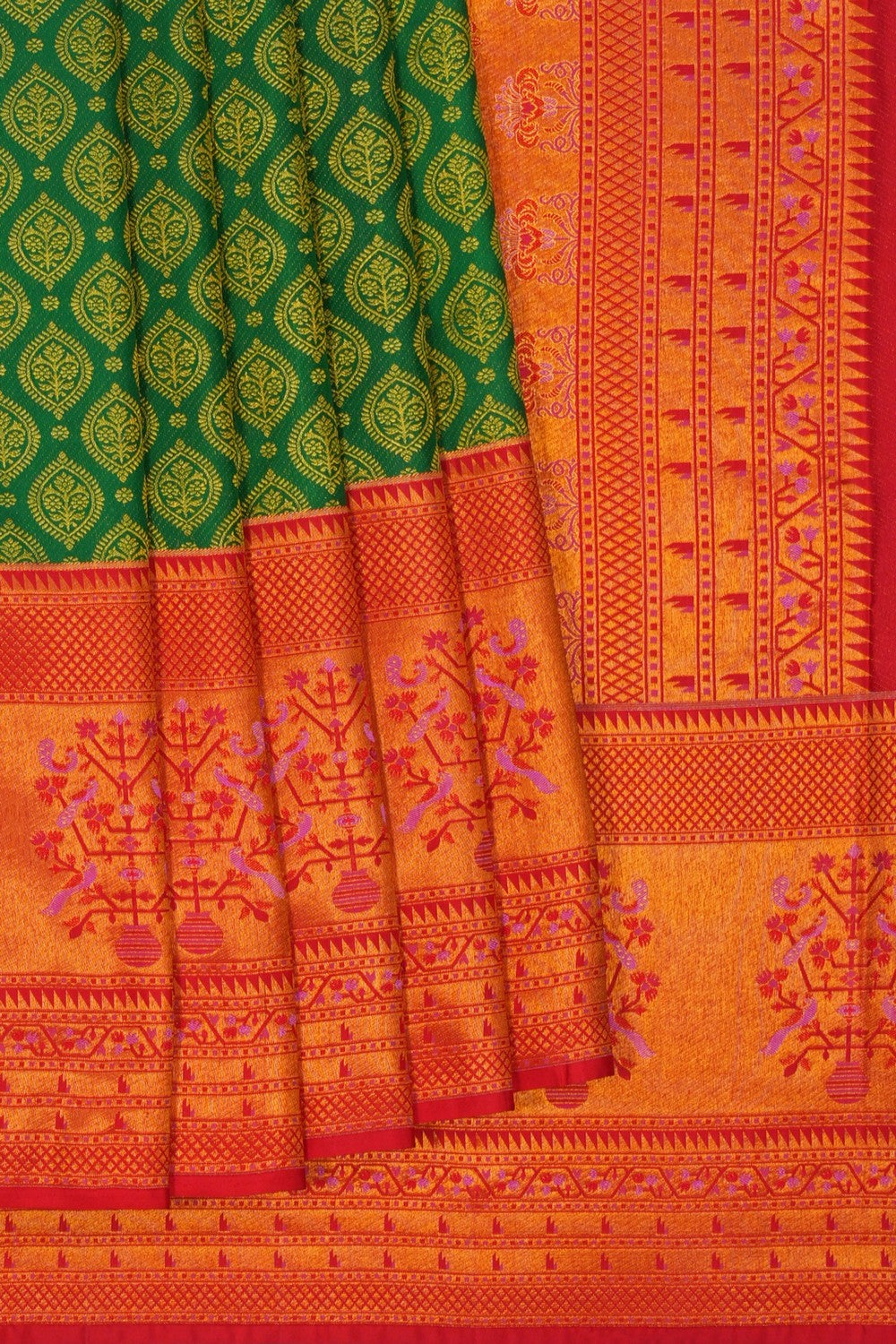Image of Kanchipattu Brocade Green Saree
