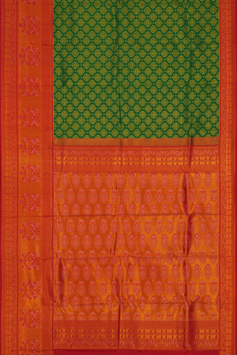 Image of Kanchipattu Brocade Green Saree