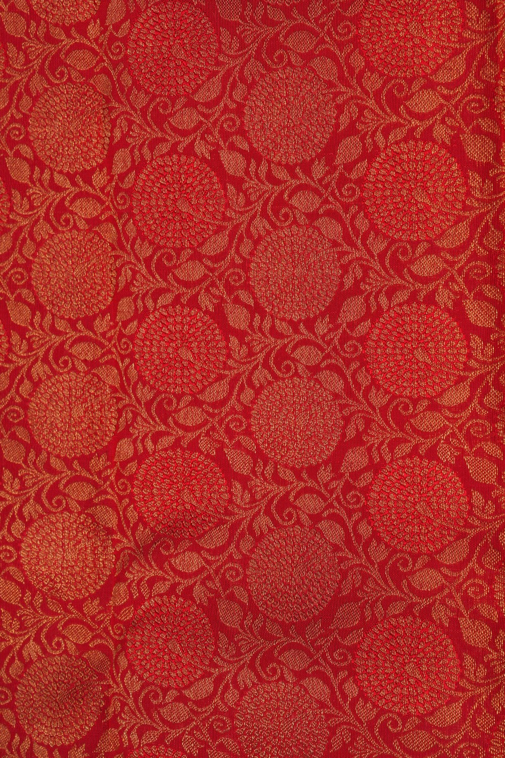 Image of Kanchipuram Brocade Red Saree