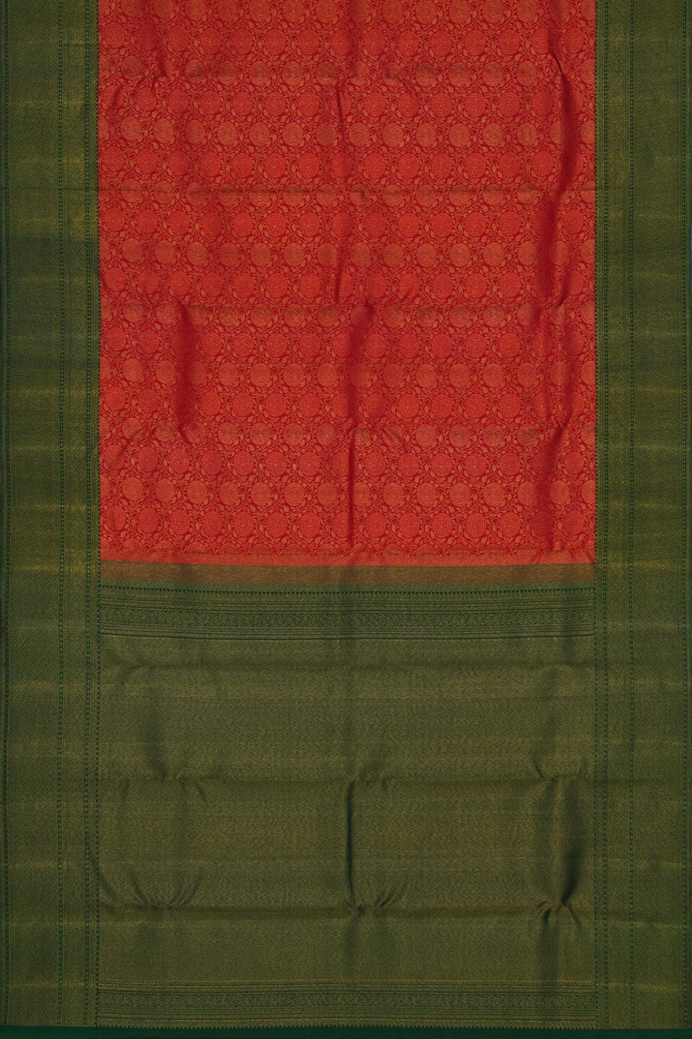 Image of Kanchipuram Brocade Red Saree