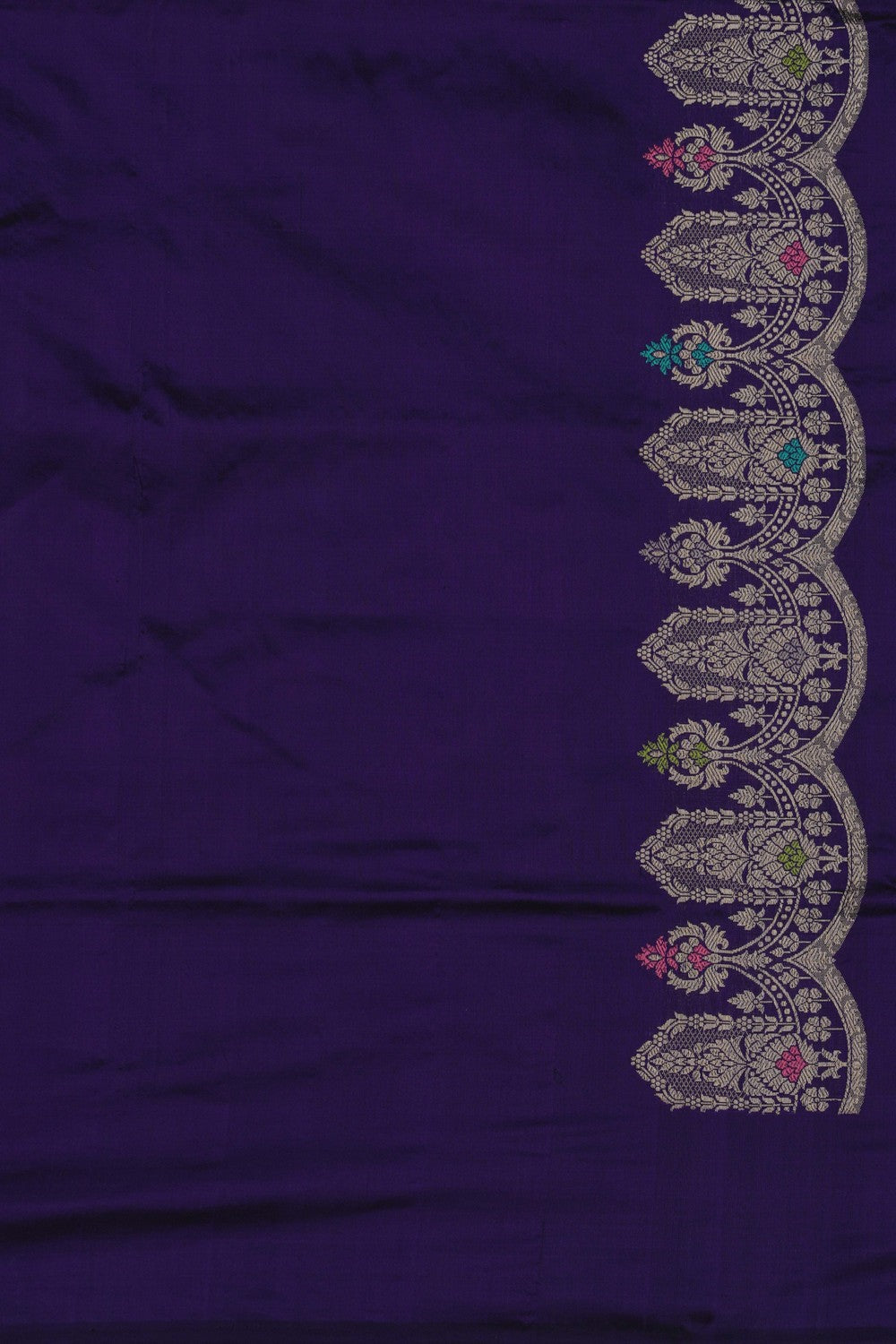 Image of Banarasi Brocade Silk Purple Saree