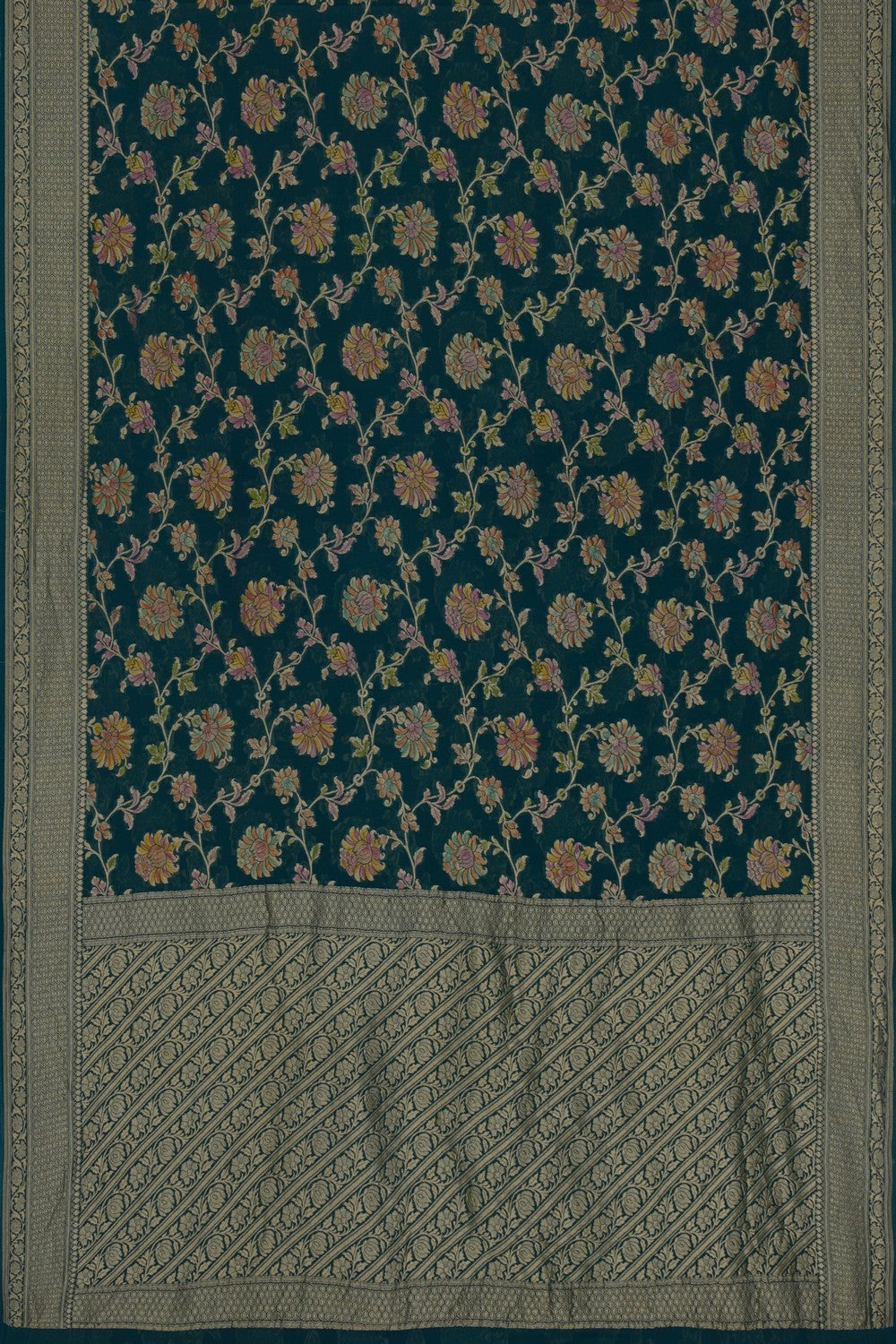 Image of Banarasi Georgette Teal Green Saree