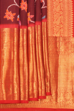 Image of Kanchipattu Birds Perched Saree