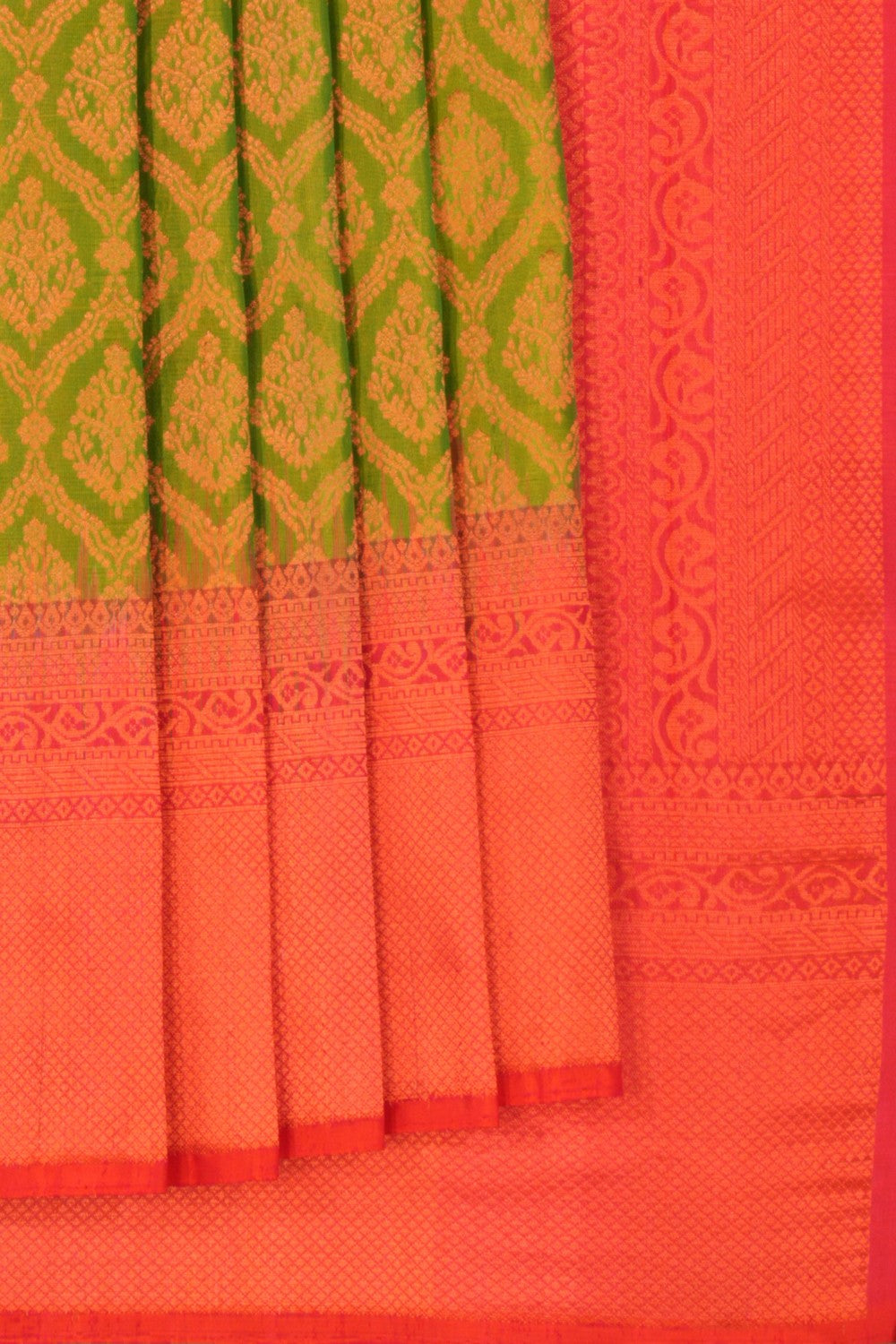 South Silk Green Saree