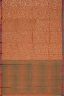 Image of Arani Silk Brocade Brown Saree