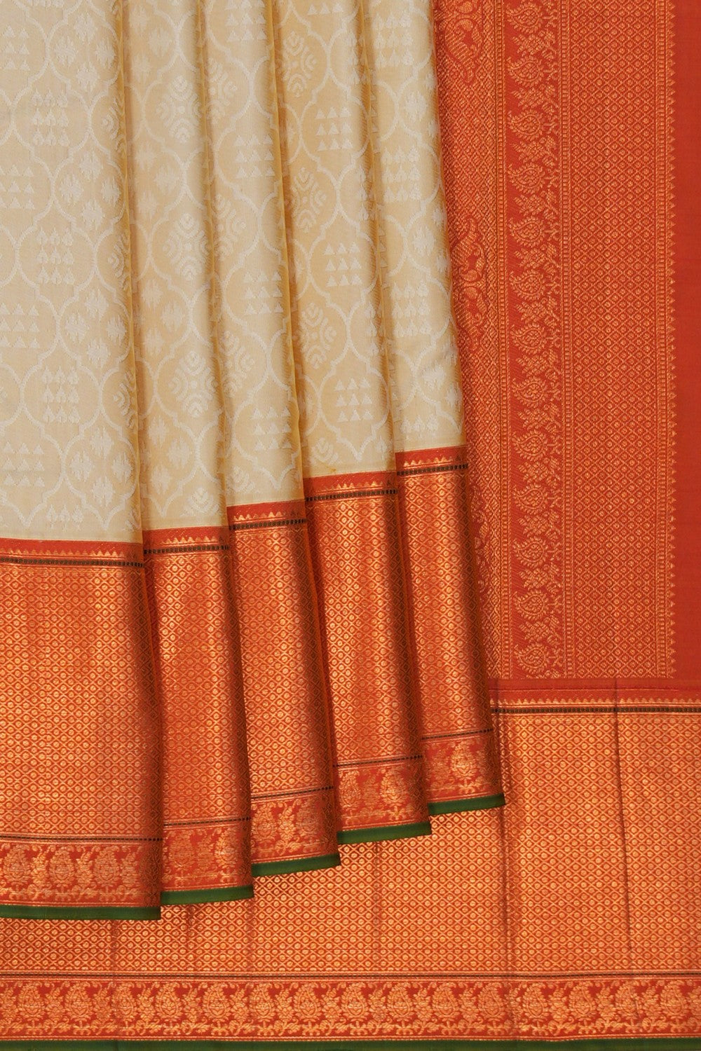 Image of Kanchipattu Brocade Off-White Saree