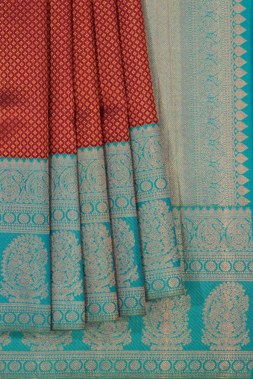 Kanchipattu Brocade Maroon Saree