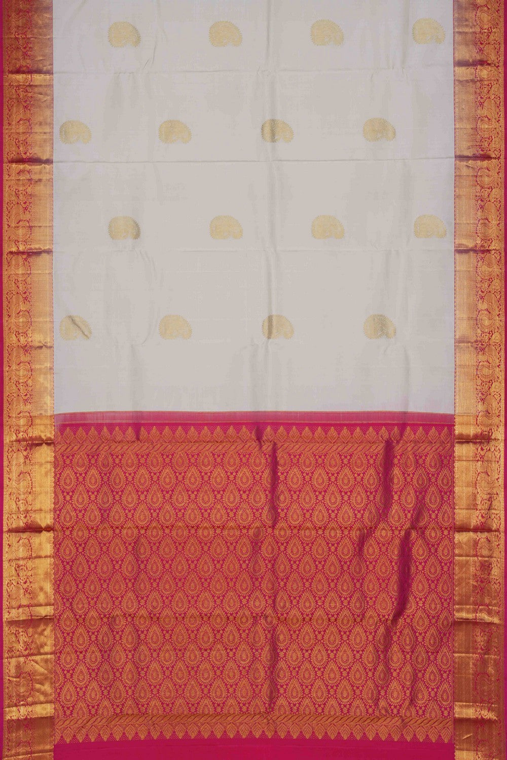 Image of Kanchipattu Brocade Off-White Saree