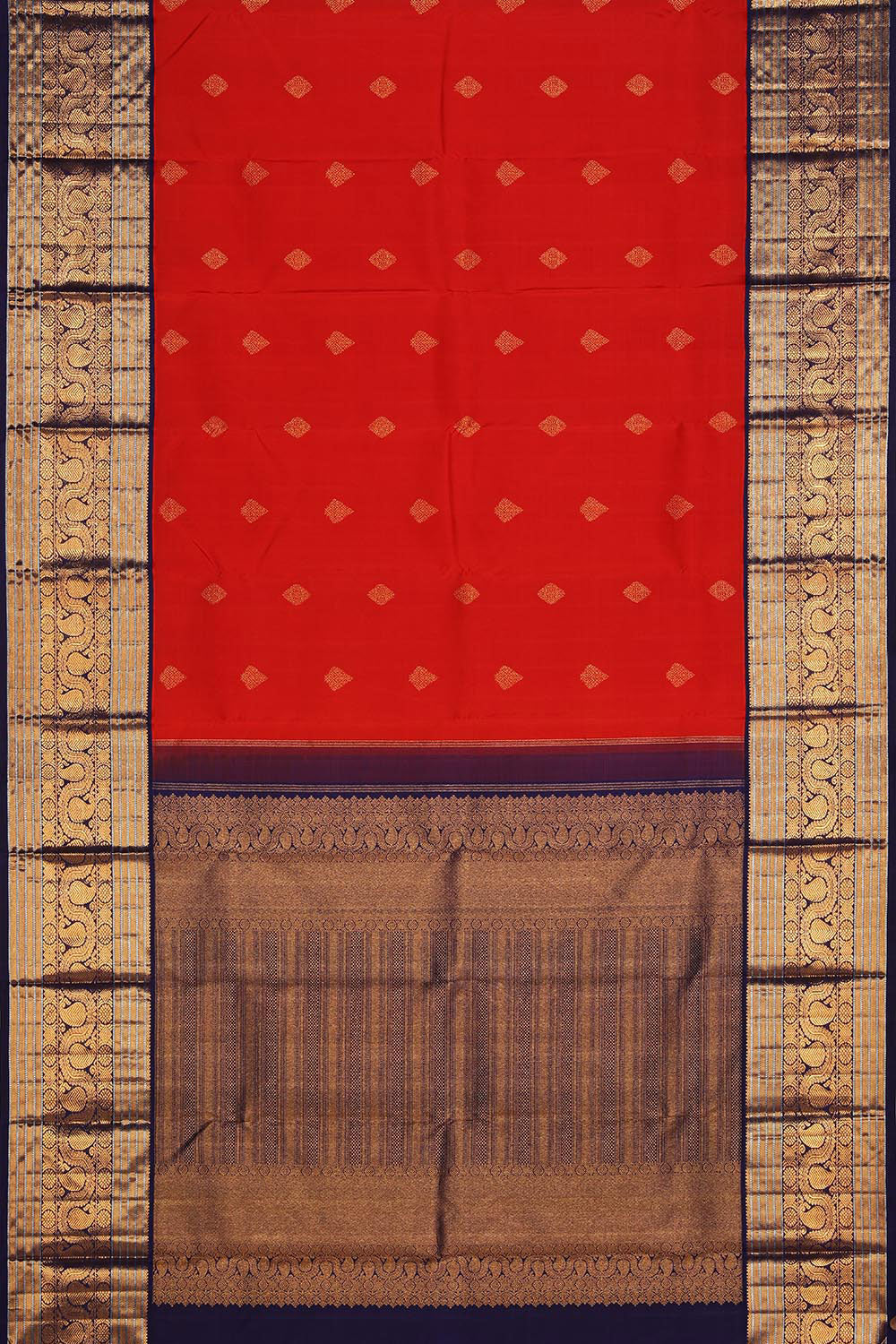 Image of Arani-Silk Red Saree
