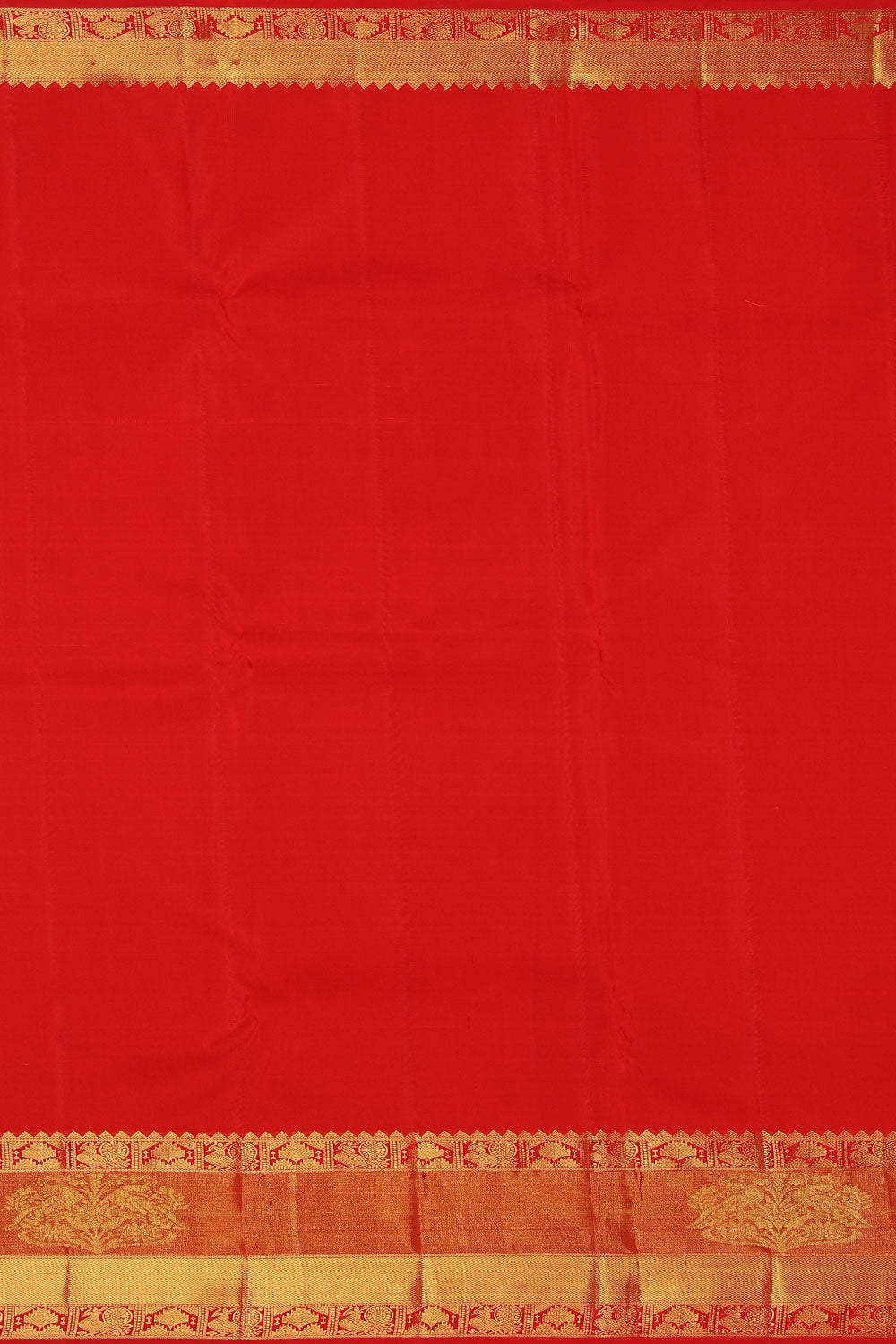 Image of Arani Silk Brocade Coral Red Saree