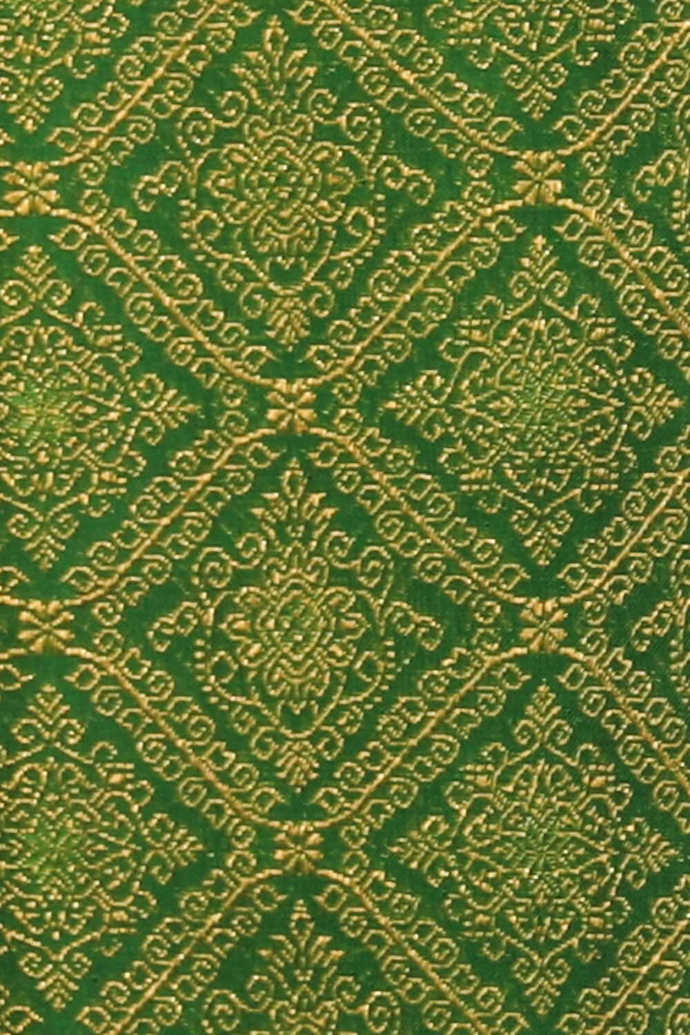 Image of Kanchipuram Silk Brocade Green Saree