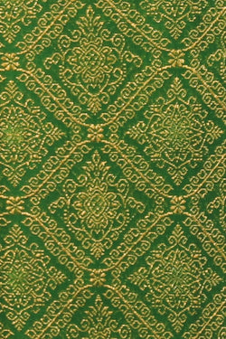 Collection of Kanchipuram Silk Brocade Green Saree in a gallery layout