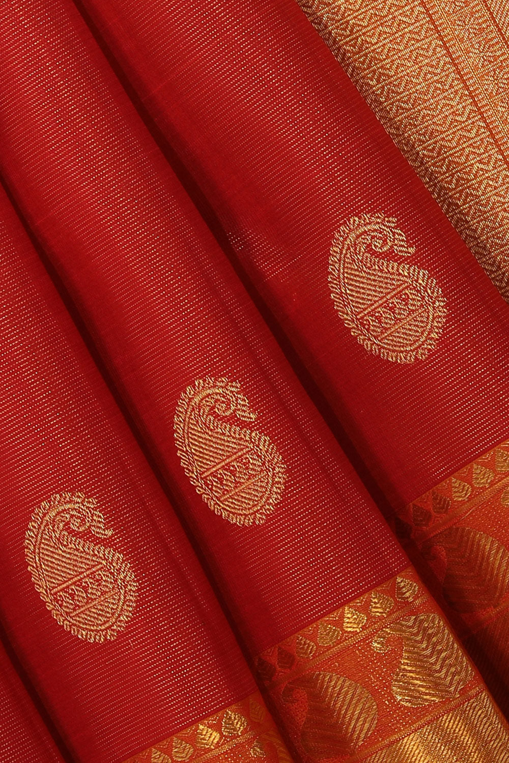 Collection of Kanchipuram-Silk Red Saree in a gallery layout