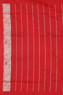 Image of Banarasi-Silk, Red Saree