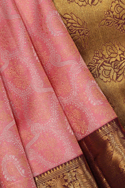 Collection of Kanjivaram-Silk Pink Saree in a gallery layout