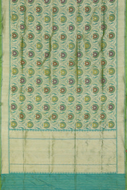 Collection of Banarasi-Silk Aqua Green Saree in a gallery layout