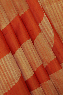 Image of Kanchipattu Orange Saree