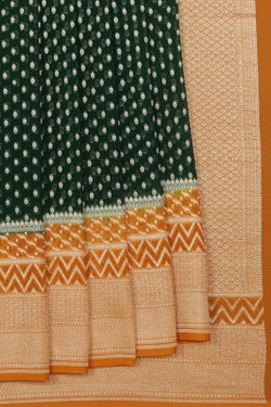 Image of Banarasi Chiffon Green Saree