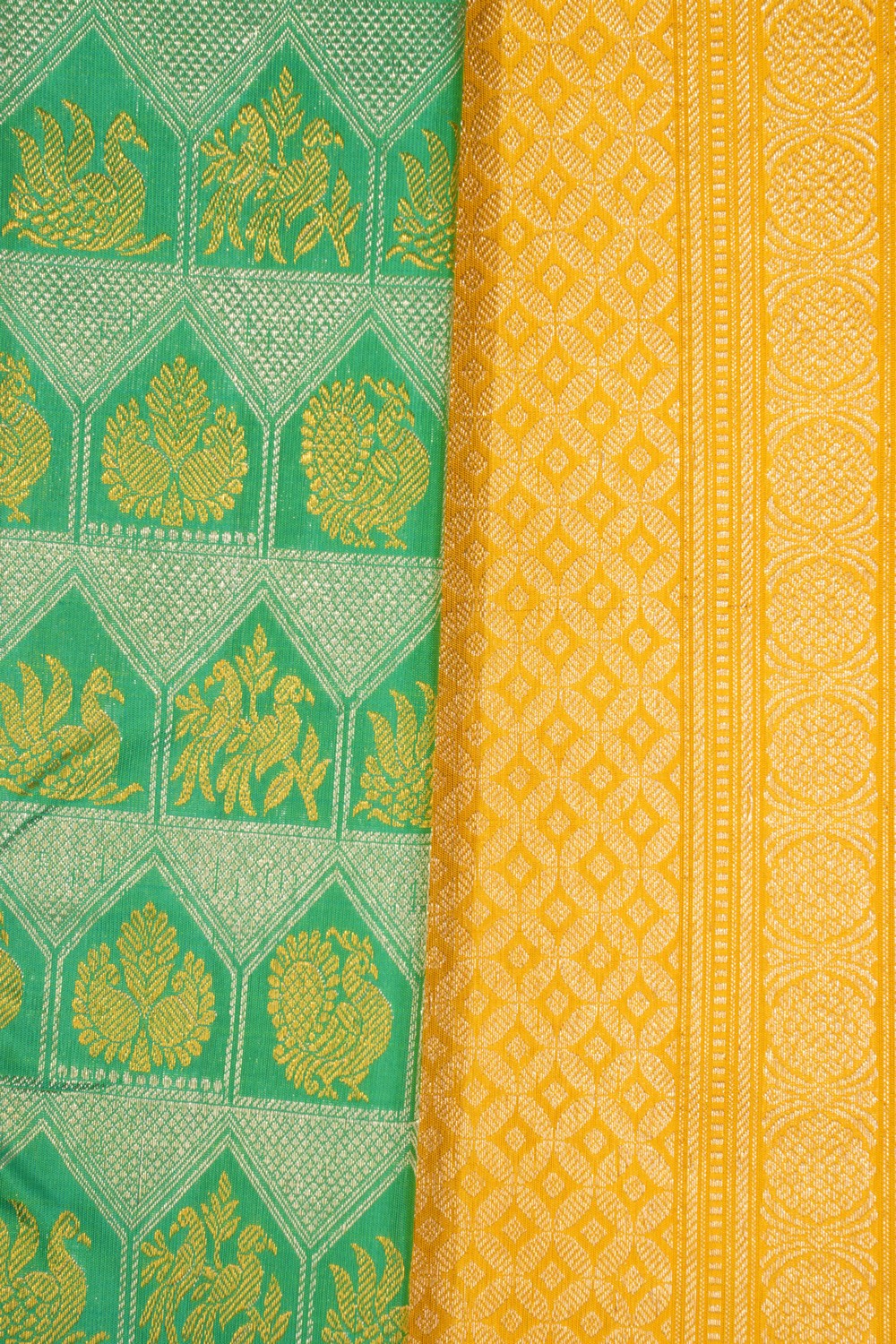 Kanchipattu Brocade Sea Green Saree