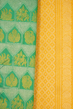 Image of Kanchipattu Brocade Sea Green Saree