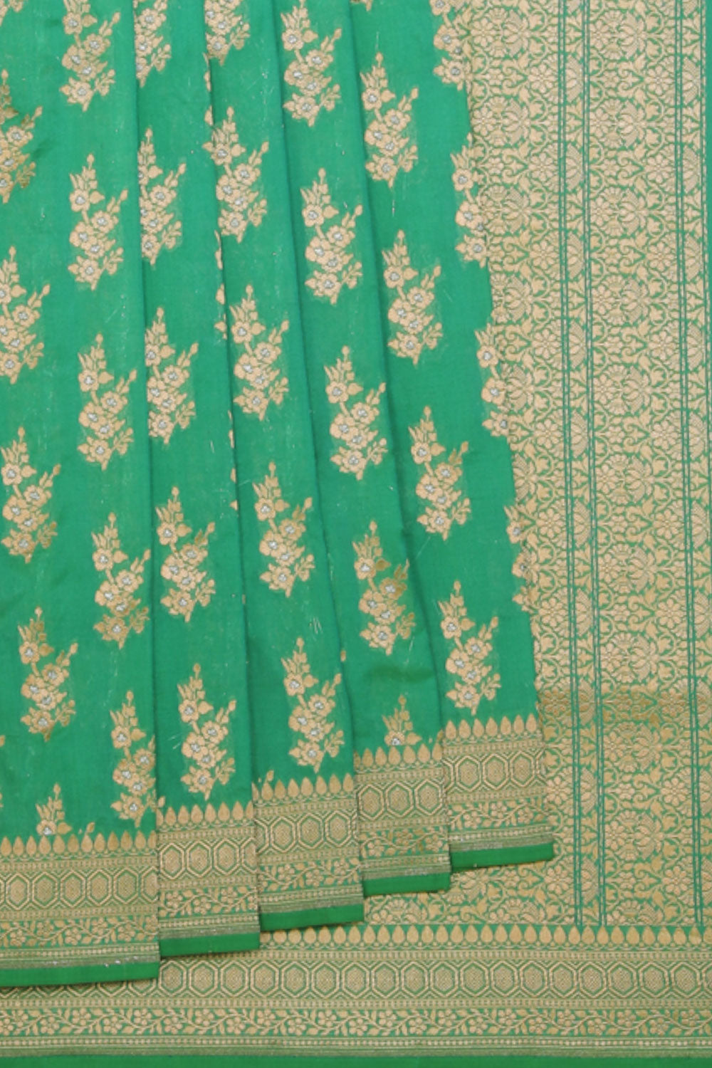 Collection of Banarasi-Silk, Sea Green Saree in a gallery layout