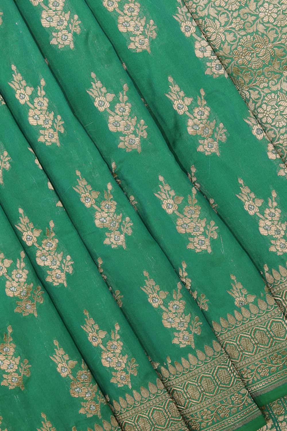 Collection of Banarasi-Silk, Sea Green Saree in a gallery layout