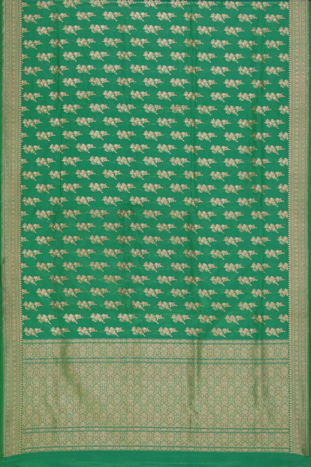 Image of Banarasi-Silk, Sea Green Saree
