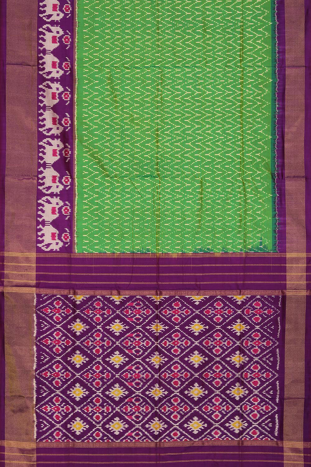 Pochampally-Silk Green Saree