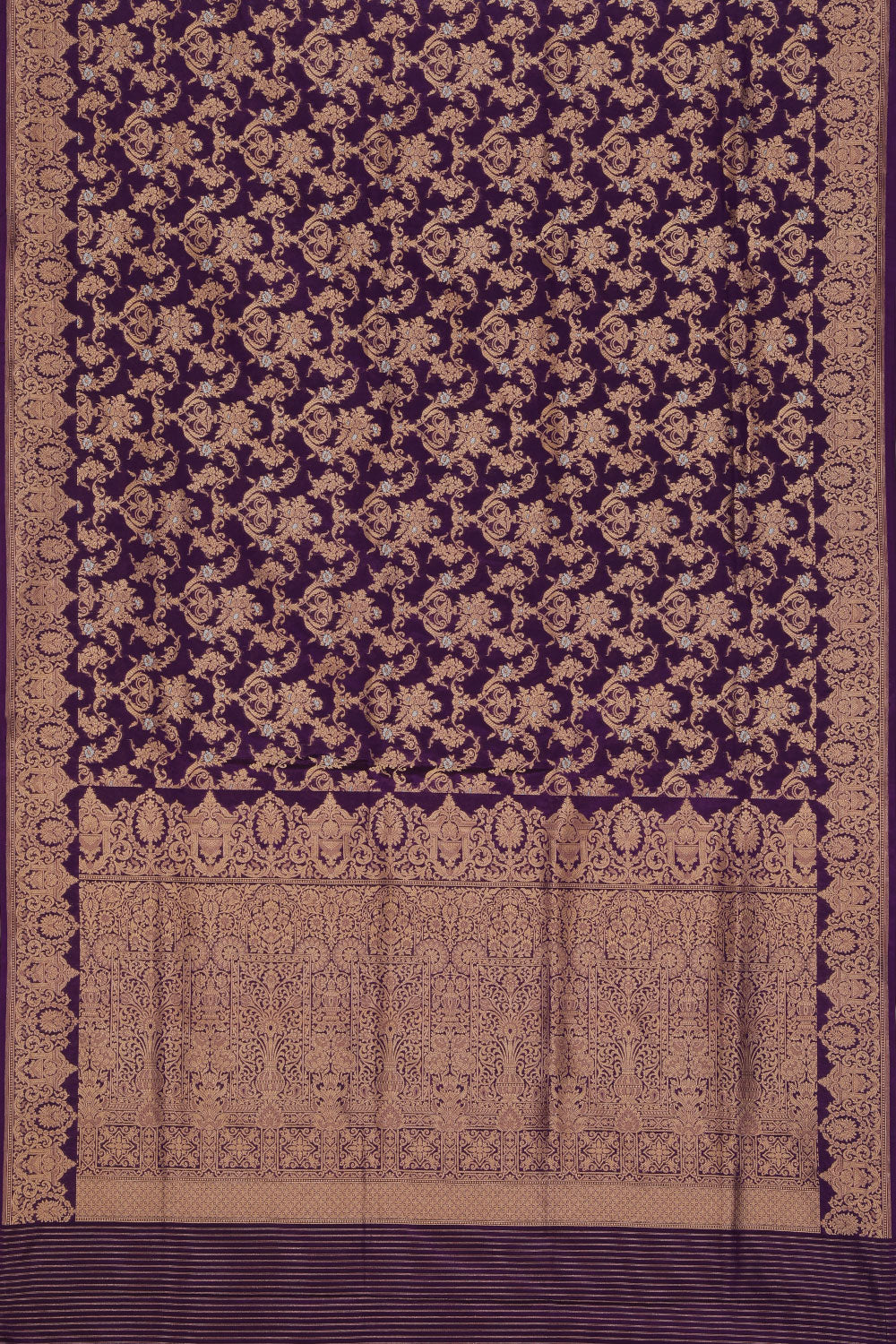 Banarasi-Silk, Violet Saree