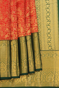 Collection of Kanchipattu-Silk, Red Saree in a gallery layout