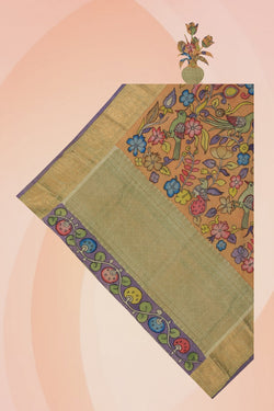 Image of Kanchi Silk Kalamkari Dupatta