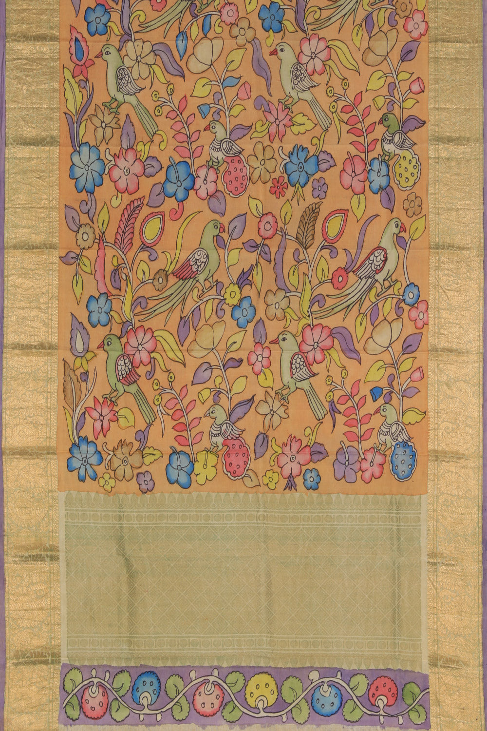 Kanchi Silk Kalamkari Dupatta