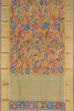 Image of Kanchi Silk Kalamkari Dupatta