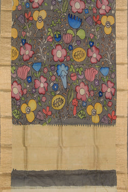 Image of Kanchi Silk Kalamkari Dupatta