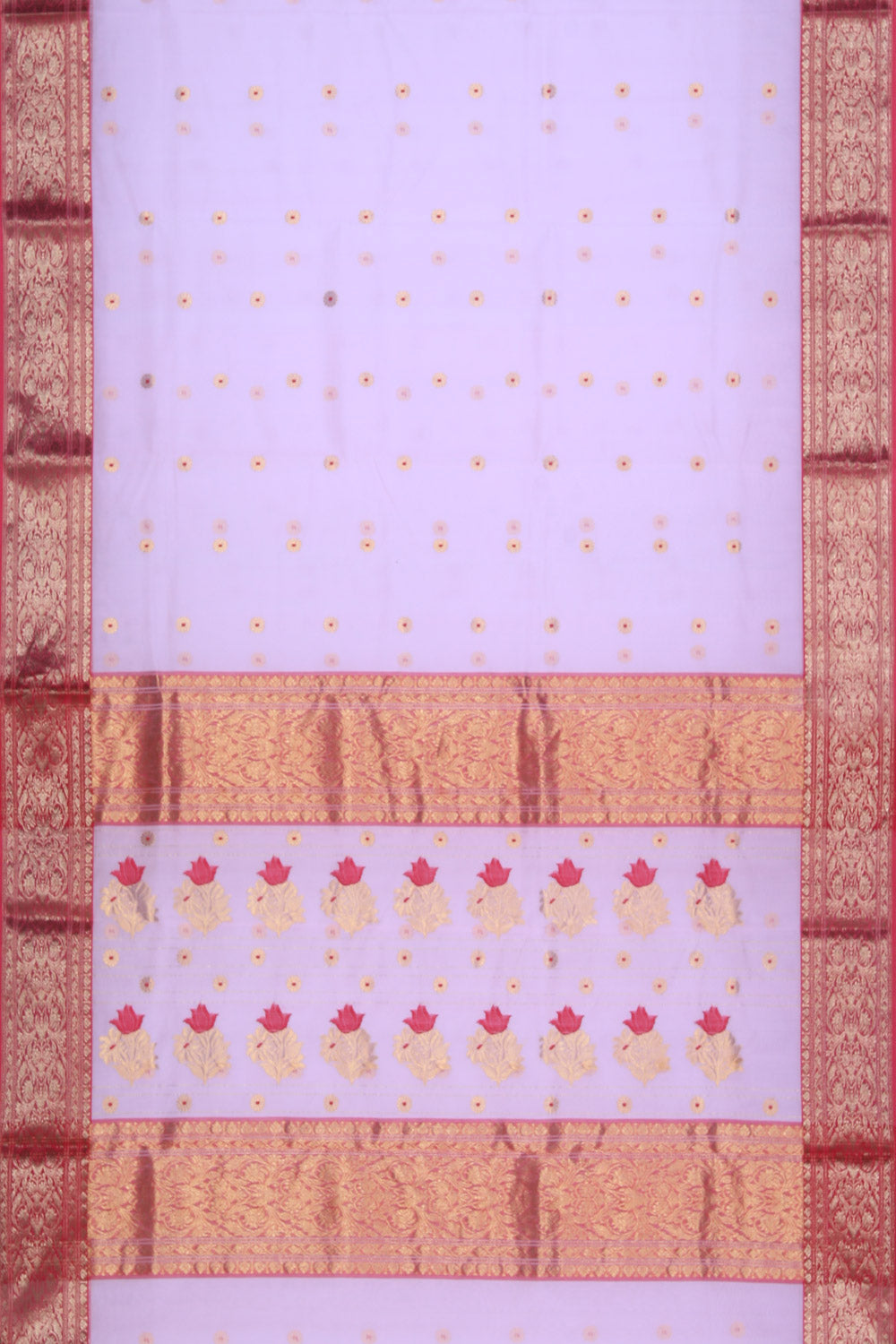 Kora Silk Lotus Pink Saree