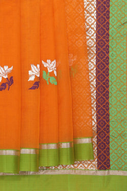 Collection of Kota Coral-Orange Saree in a gallery layout