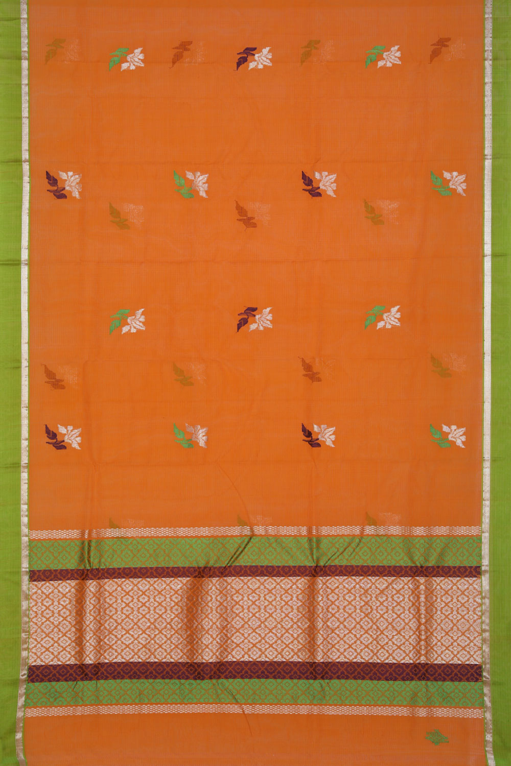 Collection of Kota Coral-Orange Saree in a gallery layout