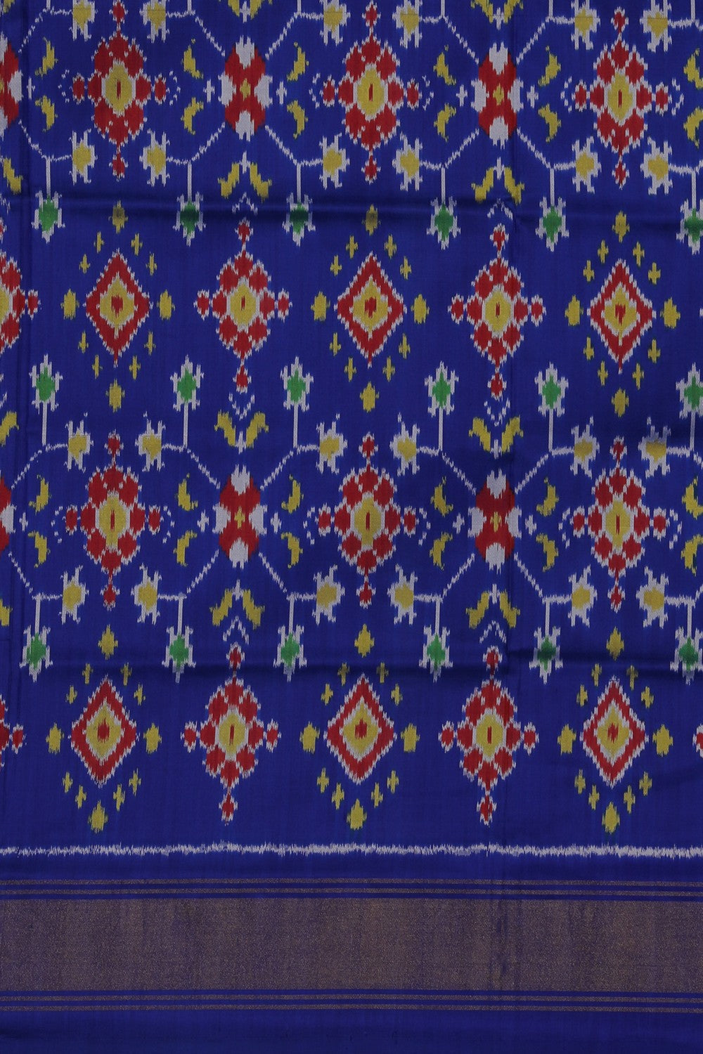 Image of Pochampally Ikat Silk Green Saree