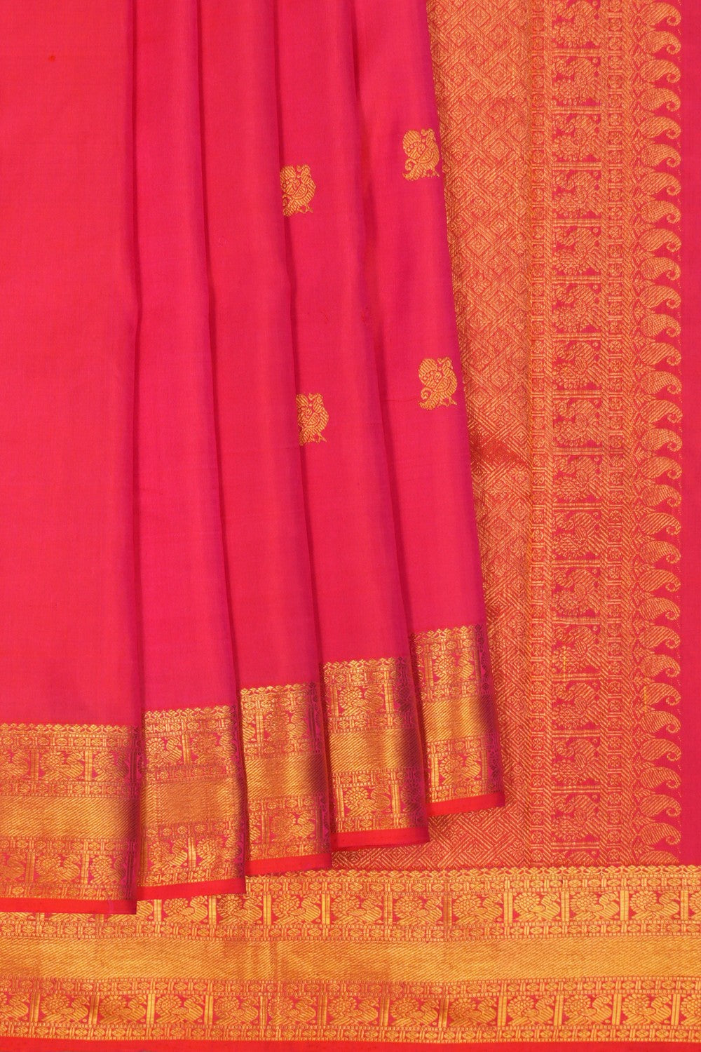 Image of Arani Silk Fuchsia Pink Saree