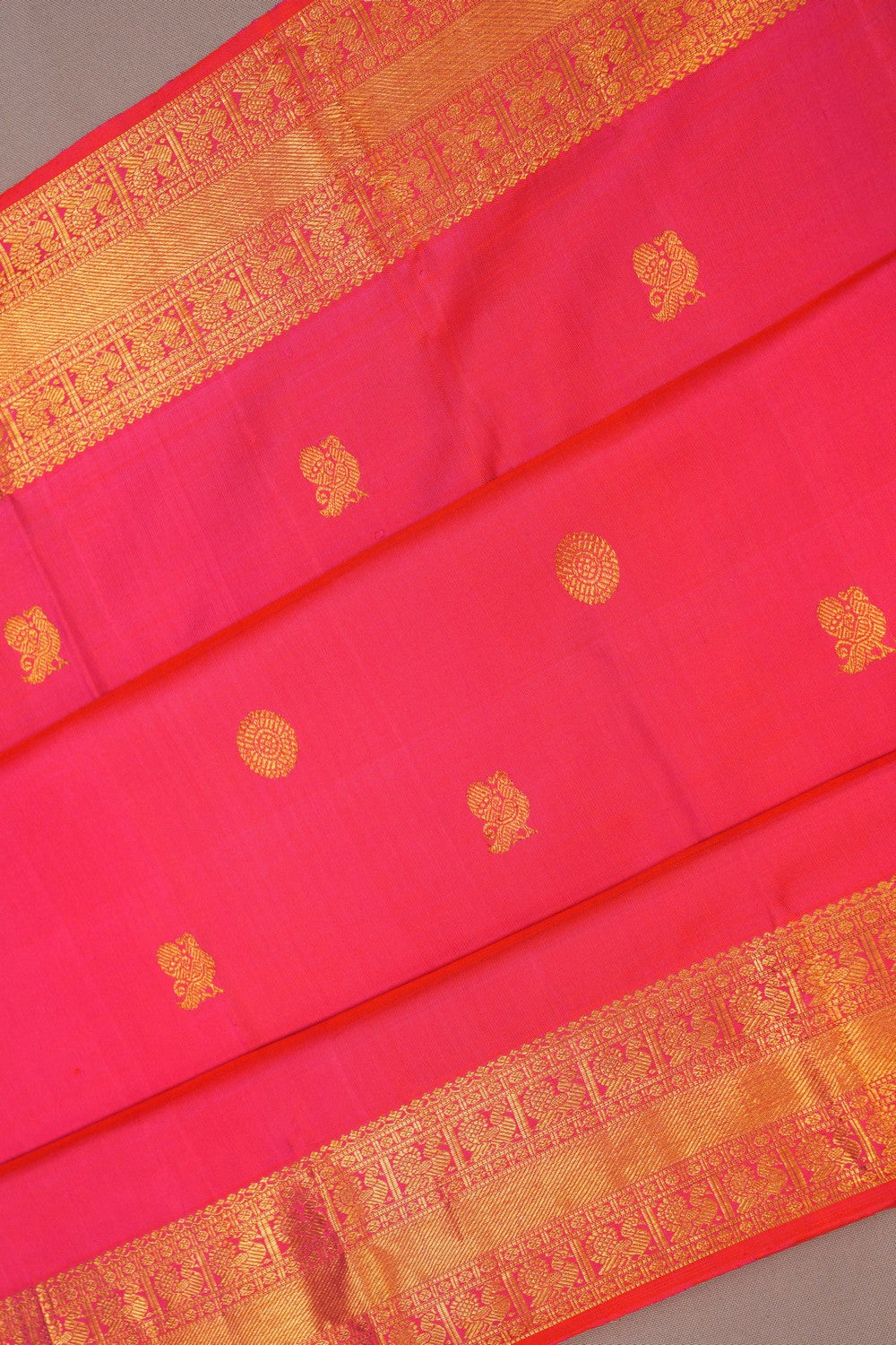 Image of Arani Silk Fuchsia Pink Saree