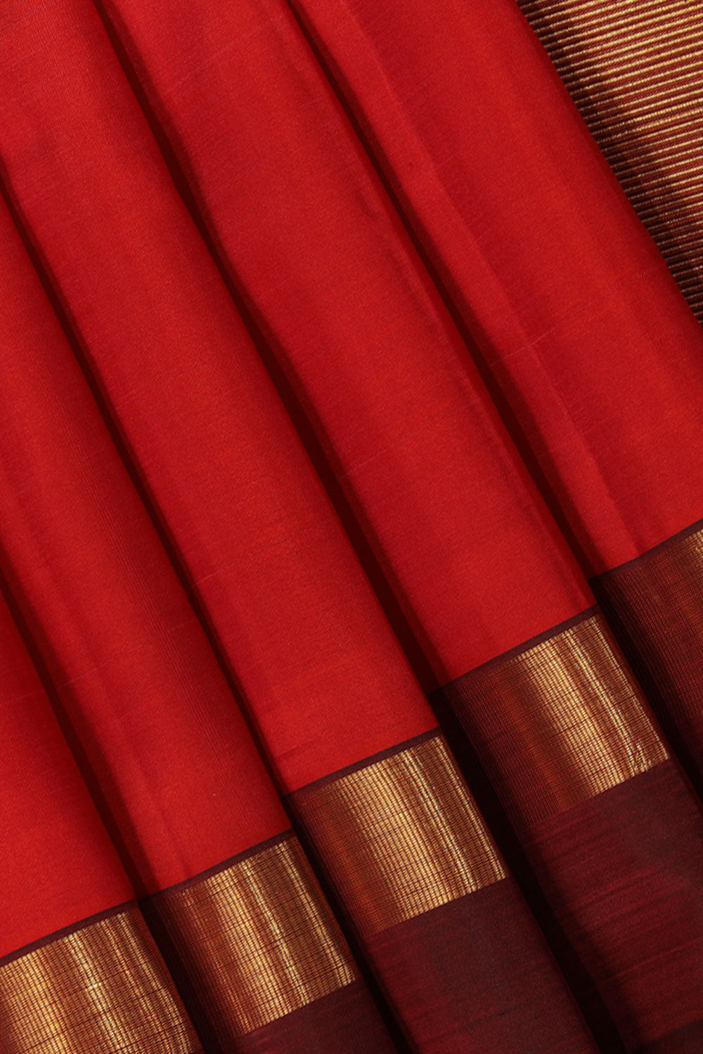 Collection of Arani-Silk Coral-Red Saree in a gallery layout