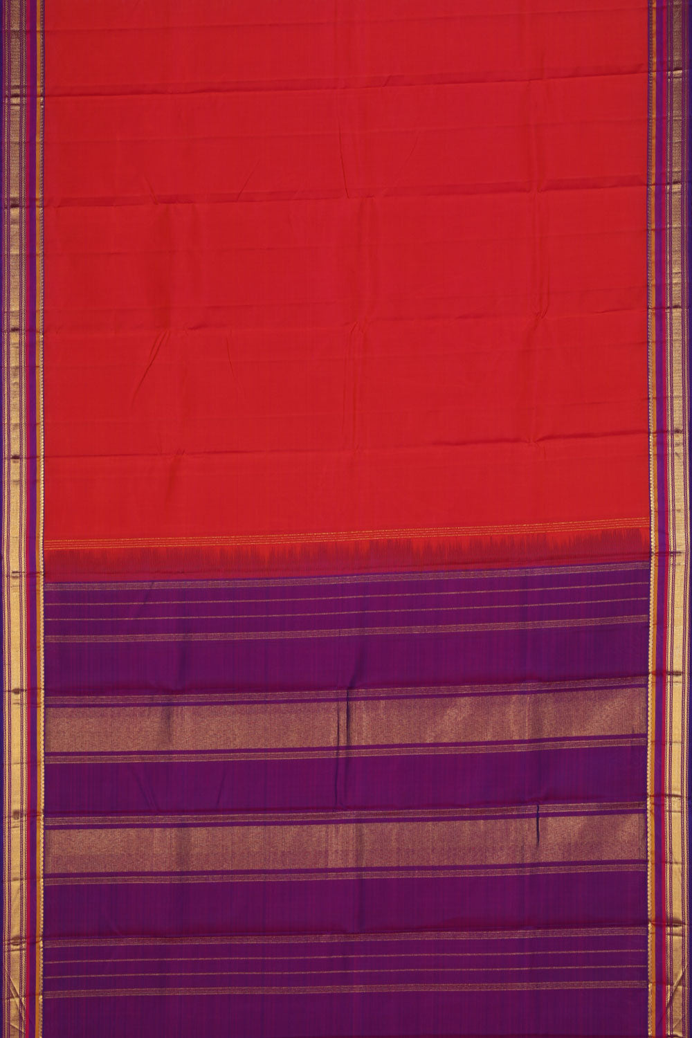 Collection of Arani-Silk Coral-Pink Saree in a gallery layout