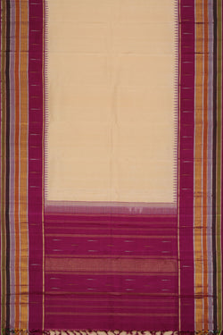 Collection of Arani-Silk Cream Saree in a gallery layout