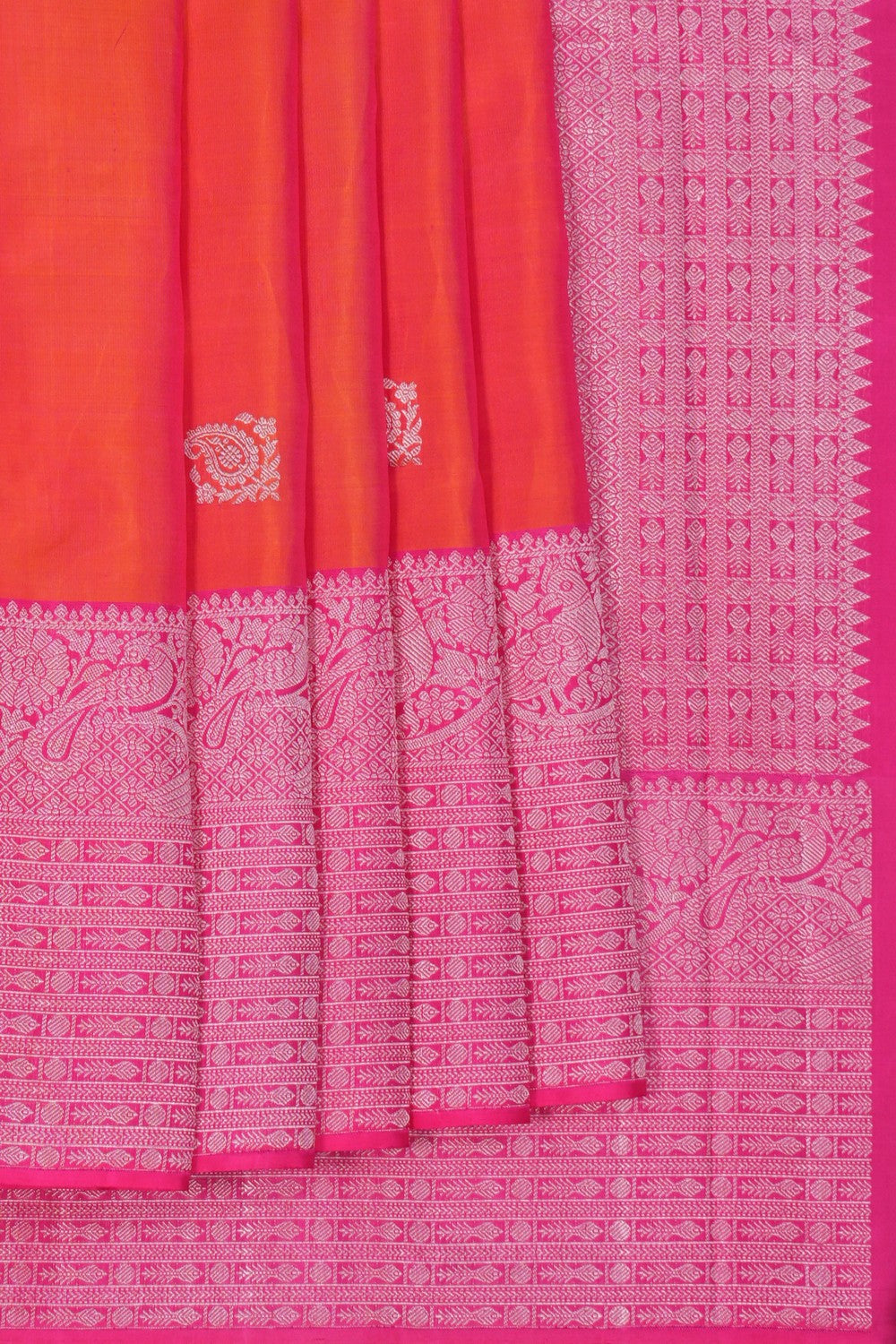 Image of Arani Silk Fuchsia-Pink Saree